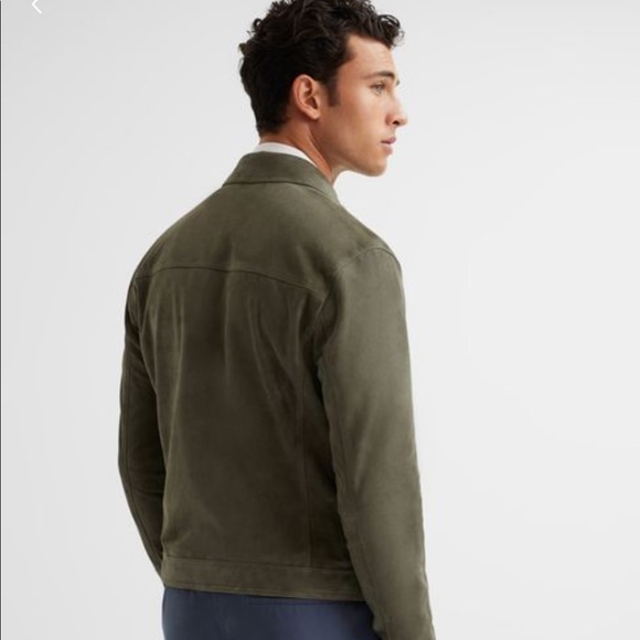 COPY - PIKE
SUEDE ZIP THROUGH TRUCKER JACKET - Picture 3 of 5